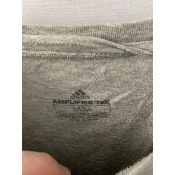 Adidas Amplifier Tee Men’s M Heather Gray Graphic T Shirt - Picture 3 of 4